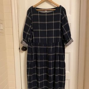 Toast Blue double cotton xl dress